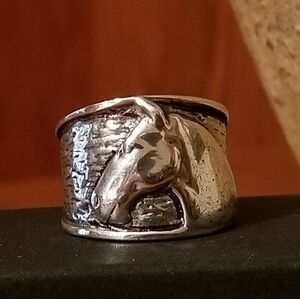RARE Silpada Sterling Silver Equestrian Horse Ring